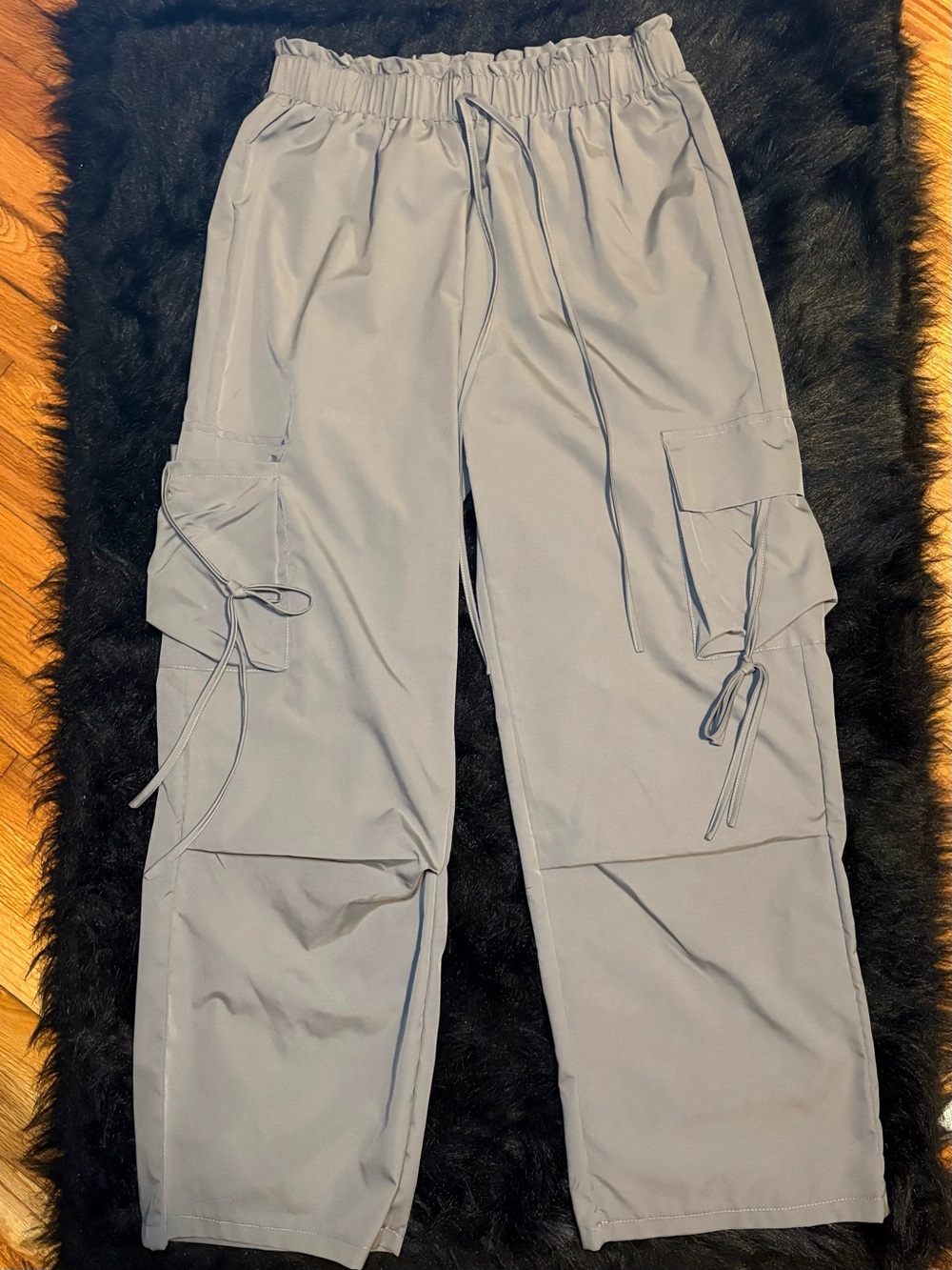 NWOT Gray Wide Leg Cargo Pants